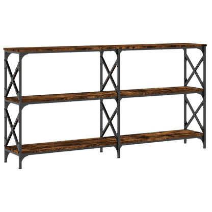 Tavolo Consolle Rovere Fumo 156x28x80,5 cm in Legno Multistrato - homemem39
