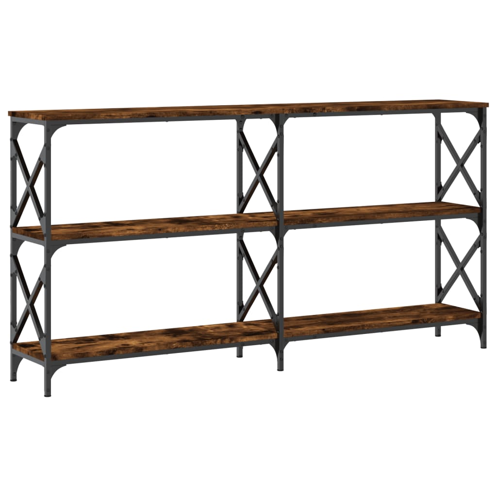 Tavolo Consolle Rovere Fumo 156x28x80,5 cm in Legno Multistrato - homemem39