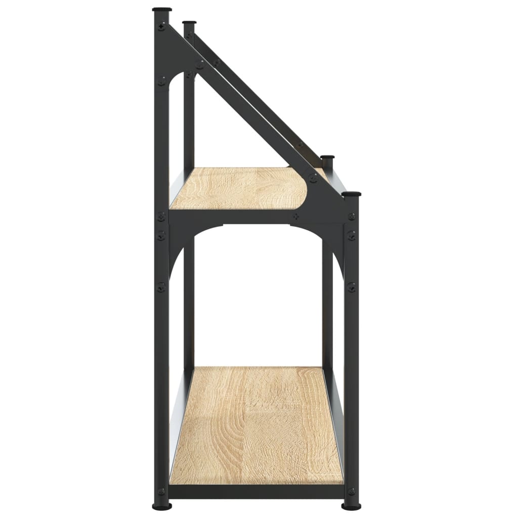 Mensola da parete a 2 ripiani in rovere Sonoma 60x21x51 cm in legno ingegnerizzato