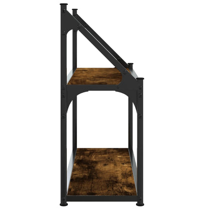 Scaffale a Parete 2 Ripiani Rovere Fumo 60x21x51 cm Multistrato | homemem39