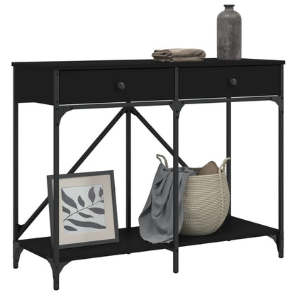 Tavolino Consolle Nero 100x39x78,5 cm in Legno Multistrato - homemem39