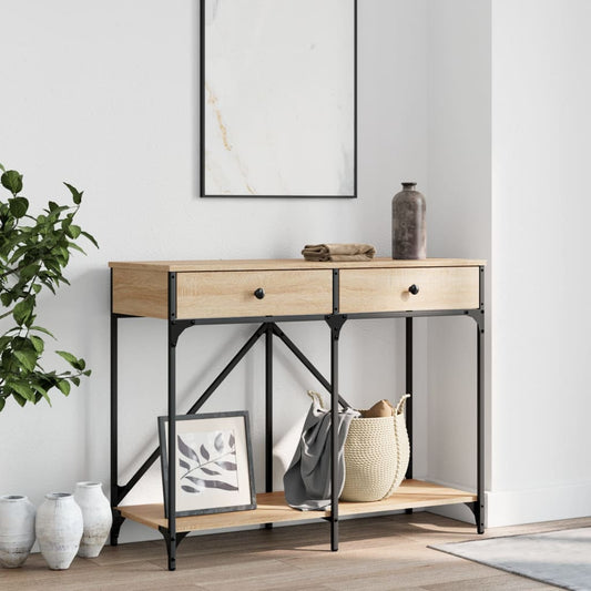 Tavolo Consolle Rovere Sonoma 100x39x78,5 cm Legno Multistrato | homemem39