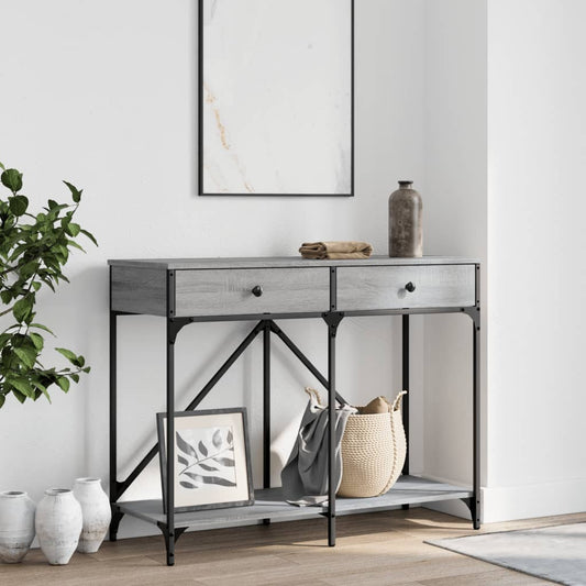 Tavolo Consolle Grigio Sonoma 100x39x78,5 cm Legno Multistrato - homemem39