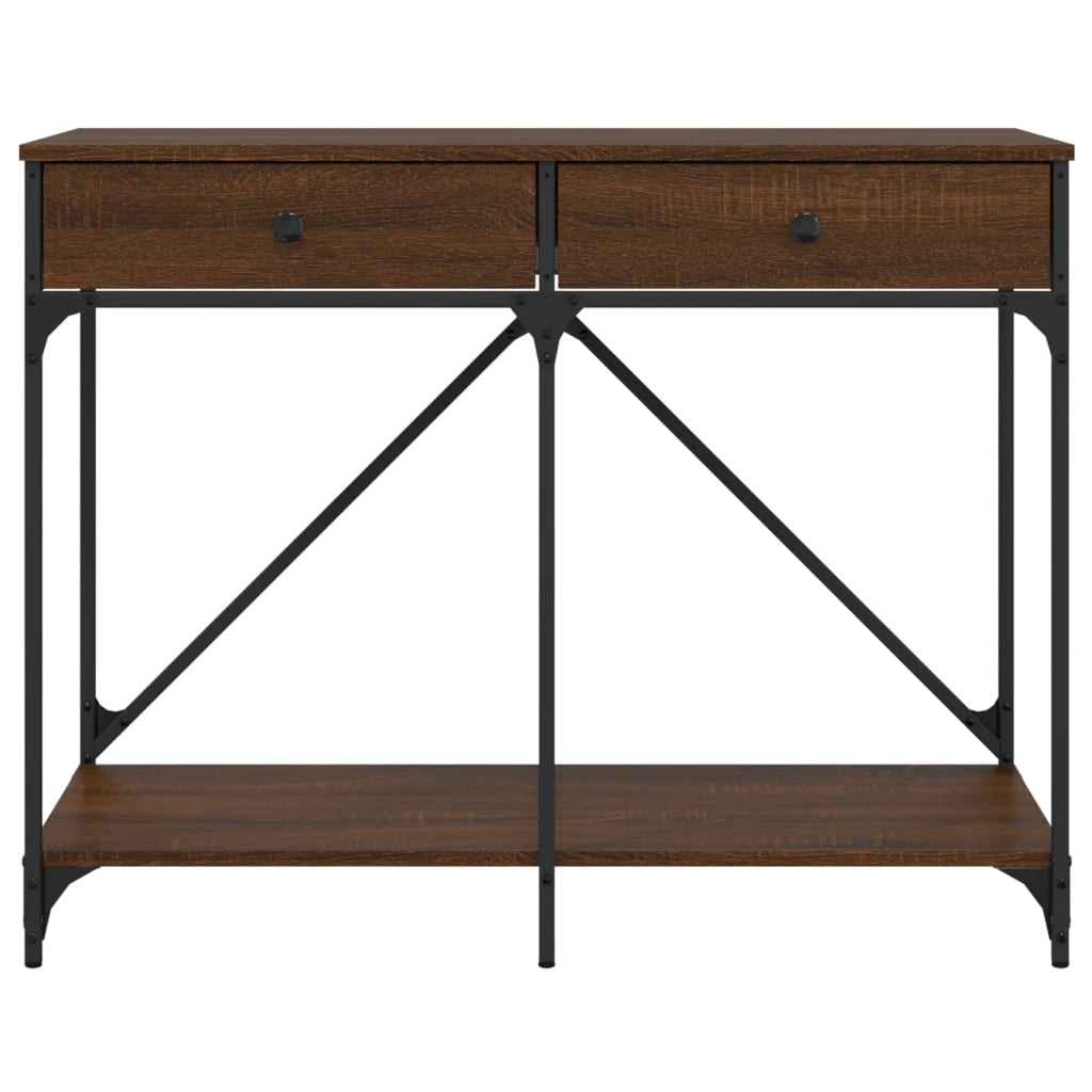 Tavolino Consolle Rovere Marrone 100x39x78,5 cm Multistrato - homemem39