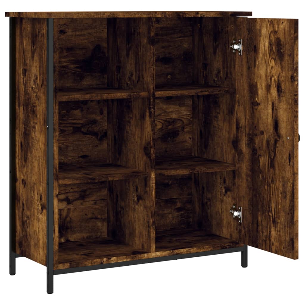 Credenza Rovere Fumo 70x30x80 cm in Legno Multistrato - homemem39