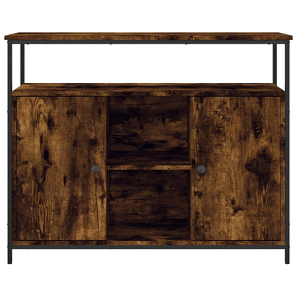 Credenza Rovere Fumo 100x35x80 cm in Legno Multistrato - homemem39