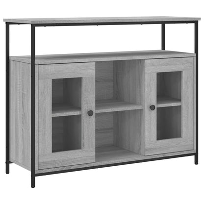 Credenza Grigio Sonoma 100x35x80 cm in Legno Multistrato - homemem39