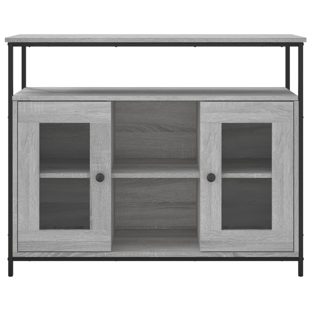 Credenza Grigio Sonoma 100x35x80 cm in Legno Multistrato - homemem39