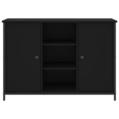 Credenza Nera 100x35x70 cm in Legno Multistrato - homemem39