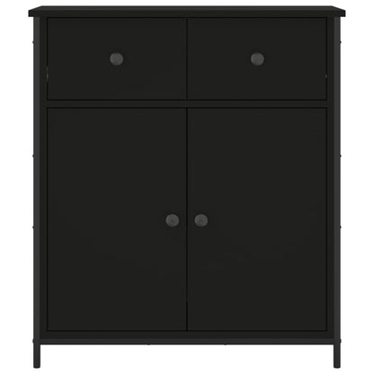 Credenza Nera 70x30x80 cm in Legno Multistrato - homemem39