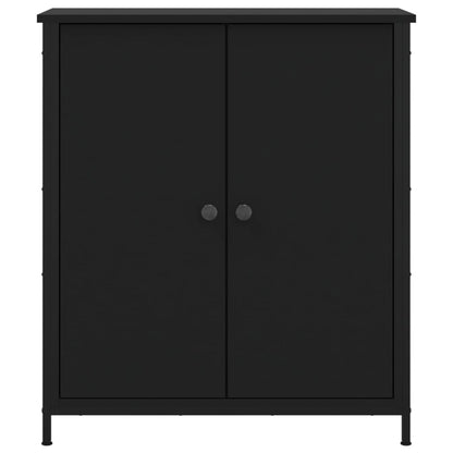 Credenza Nera 70x30x80 cm in Legno Multistrato - homemem39