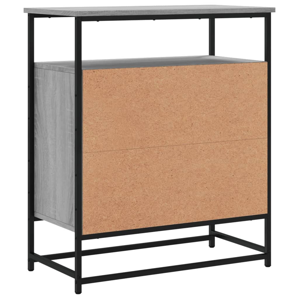 Credenza Grigio Sonoma 69x35x80 cm in Legno Multistrato - homemem39
