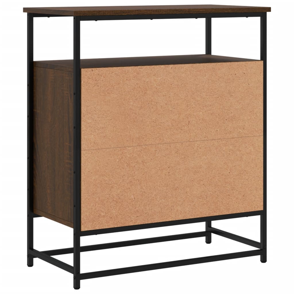 Credenza Rovere Marrone 69x35x80 cm in Legno Multistrato - homemem39