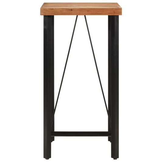 Tavolino da Bar 55x55x107cm in Legno Massello di Acacia e Ferro | homemem39