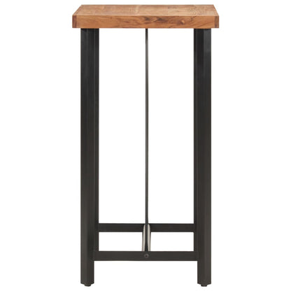 Tavolino da Bar 55x55x107cm in Legno Massello di Acacia e Ferro | homemem39