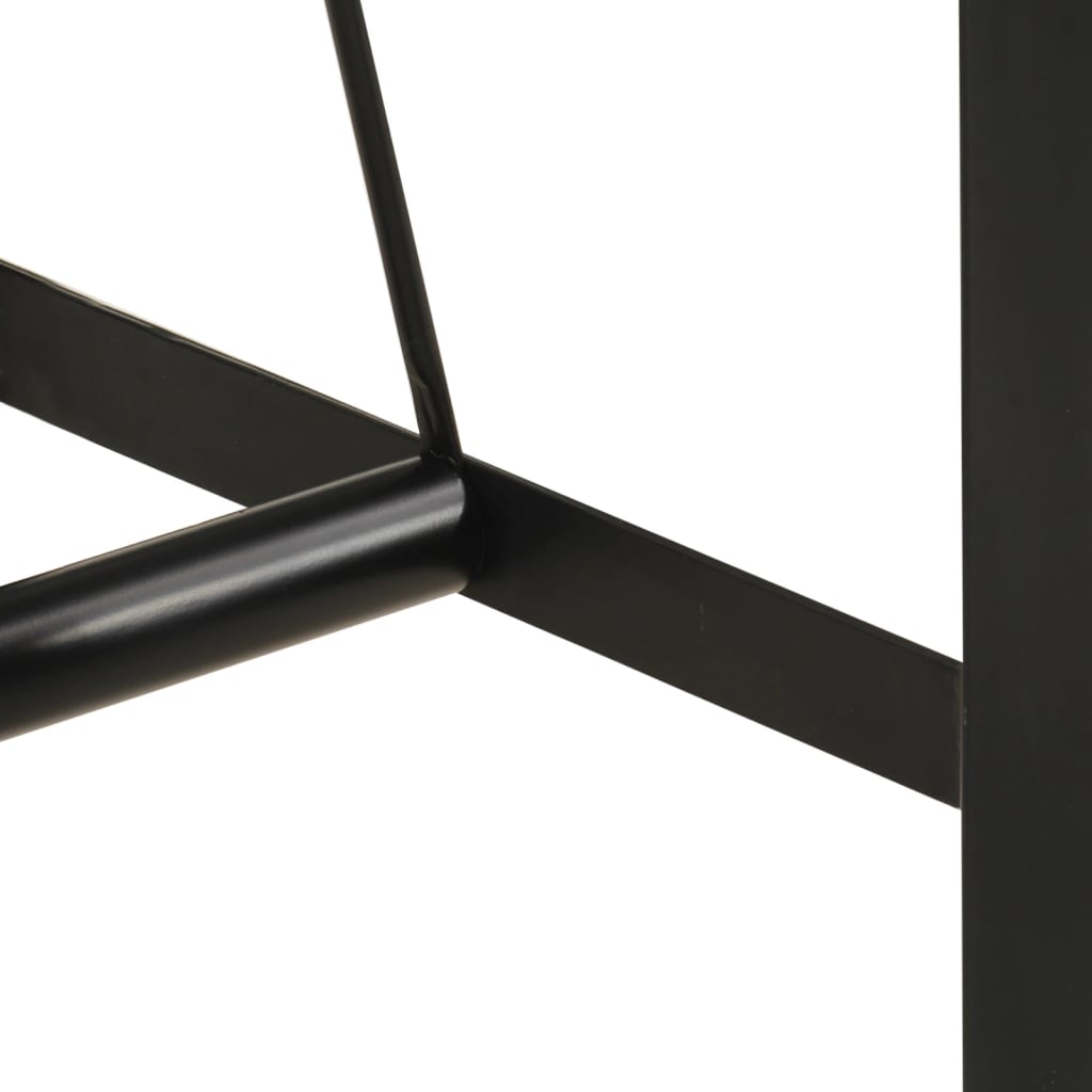 Tavolino da Bar 55x55x107cm in Legno Massello di Acacia e Ferro | homemem39