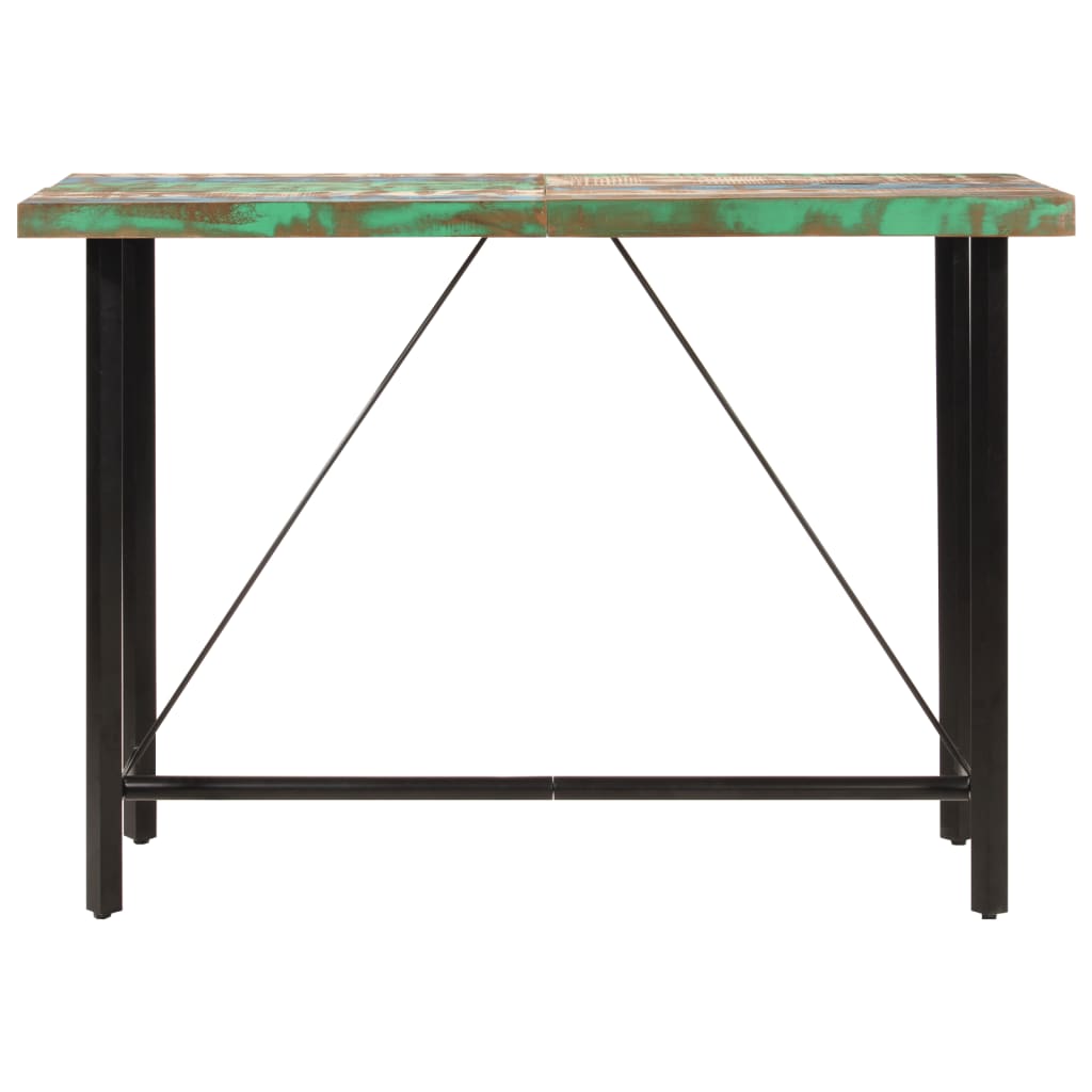 Tavolino da Bar 150x70x107cm Legno Massello di Recupero e Ferro | homemem39