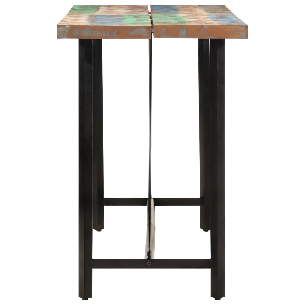 Tavolino da Bar 150x70x107cm Legno Massello di Recupero e Ferro | homemem39