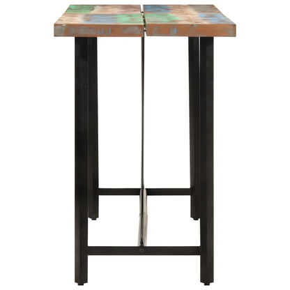 Tavolino da Bar 150x70x107cm Legno Massello di Recupero e Ferro | homemem39