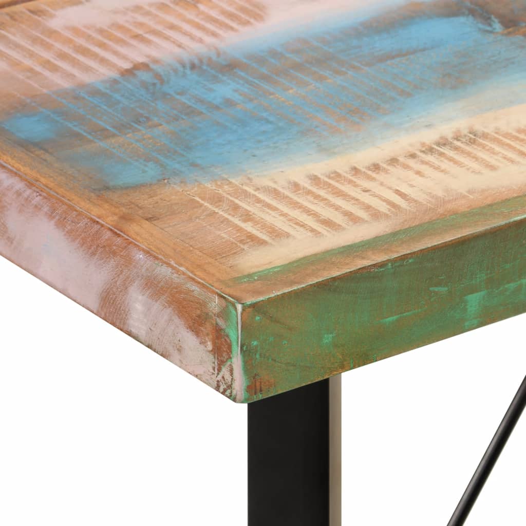 Tavolino da Bar 150x70x107cm Legno Massello di Recupero e Ferro | homemem39