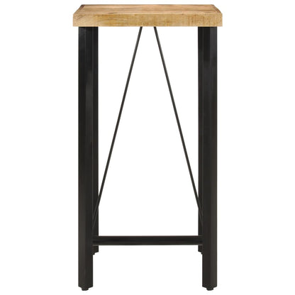Tavolino da Bar 55x55x107 cm Legno Massello di Mango e Ferro | homemem39