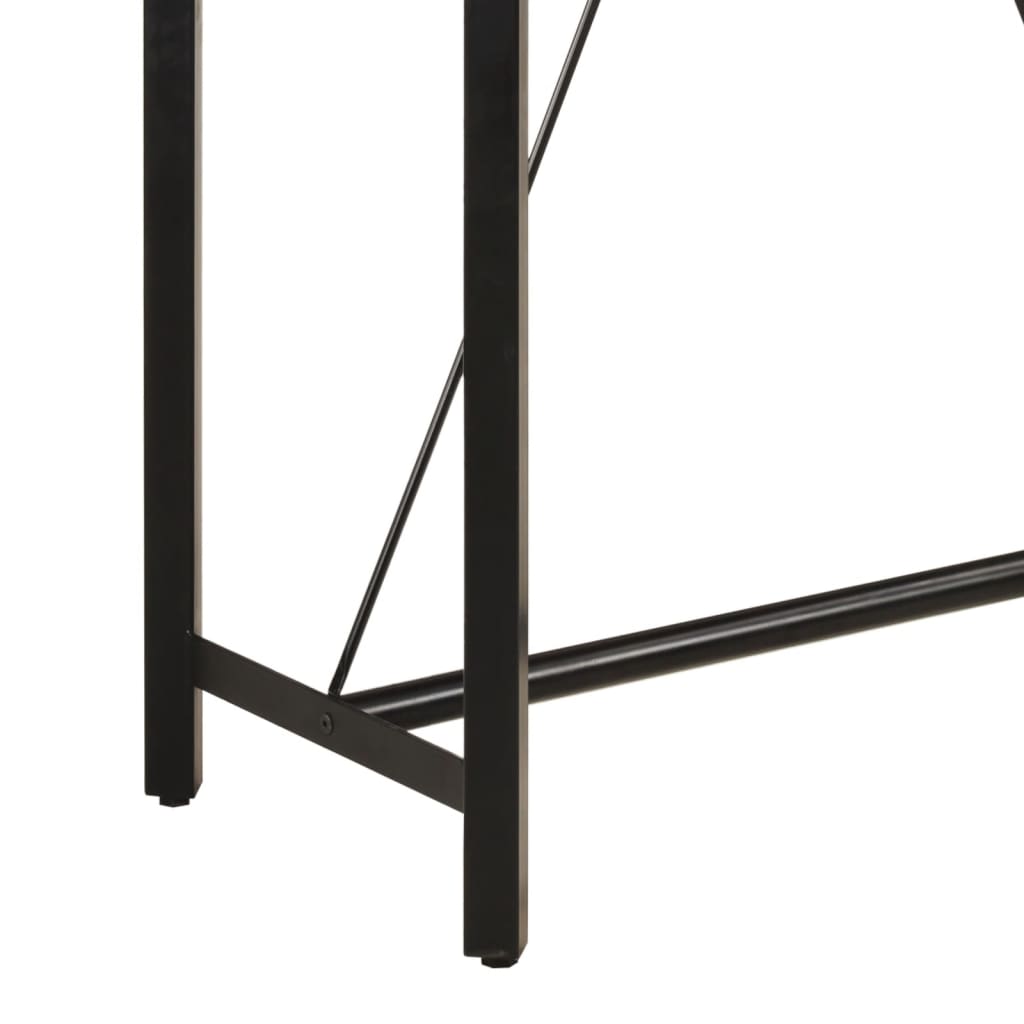 Tavolino da Bar 110x55x107 cm Legno Massello di Mango e Ferro | homemem39
