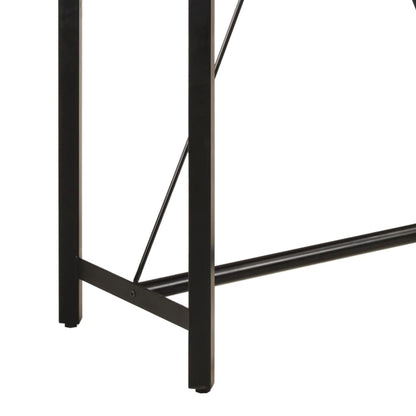 Tavolino da Bar 110x55x107 cm Legno Massello di Mango e Ferro | homemem39
