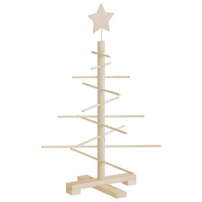 Albero di Natale Decorativo in Legno 75 cm Legno Massello Pino