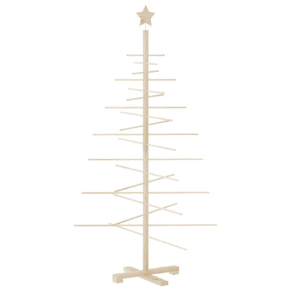Albero di Natale Decorativo in Legno 150 cm Legno Massello Pino