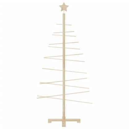 Albero di Natale Decorativo in Legno 150 cm Legno Massello Pino
