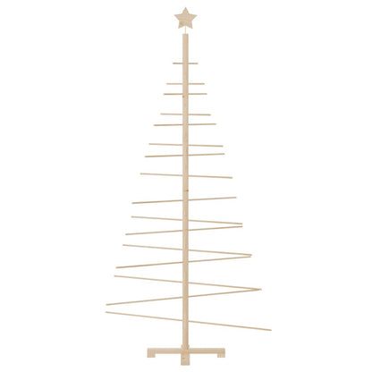 Albero di Natale Decorativo in Legno 180 cm Legno Massello Pino