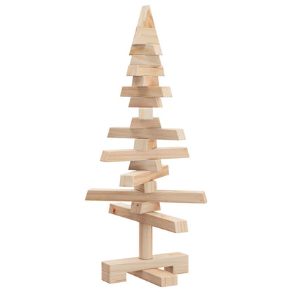 Albero di Natale Decorativo in Legno 60 cm Legno Massello Pino