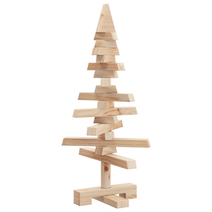 Albero di Natale Decorativo in Legno 60 cm Legno Massello Pino