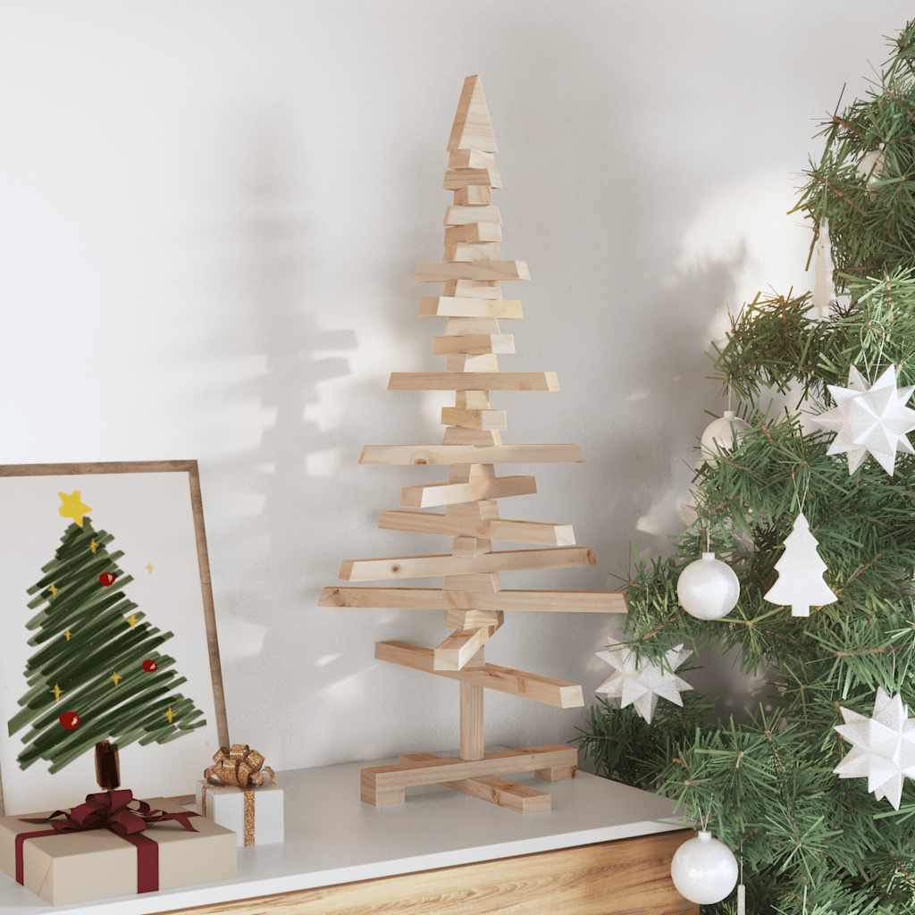 | Albero di Natale in legno | naturale 90 cm Legno di pino massello | homemem39