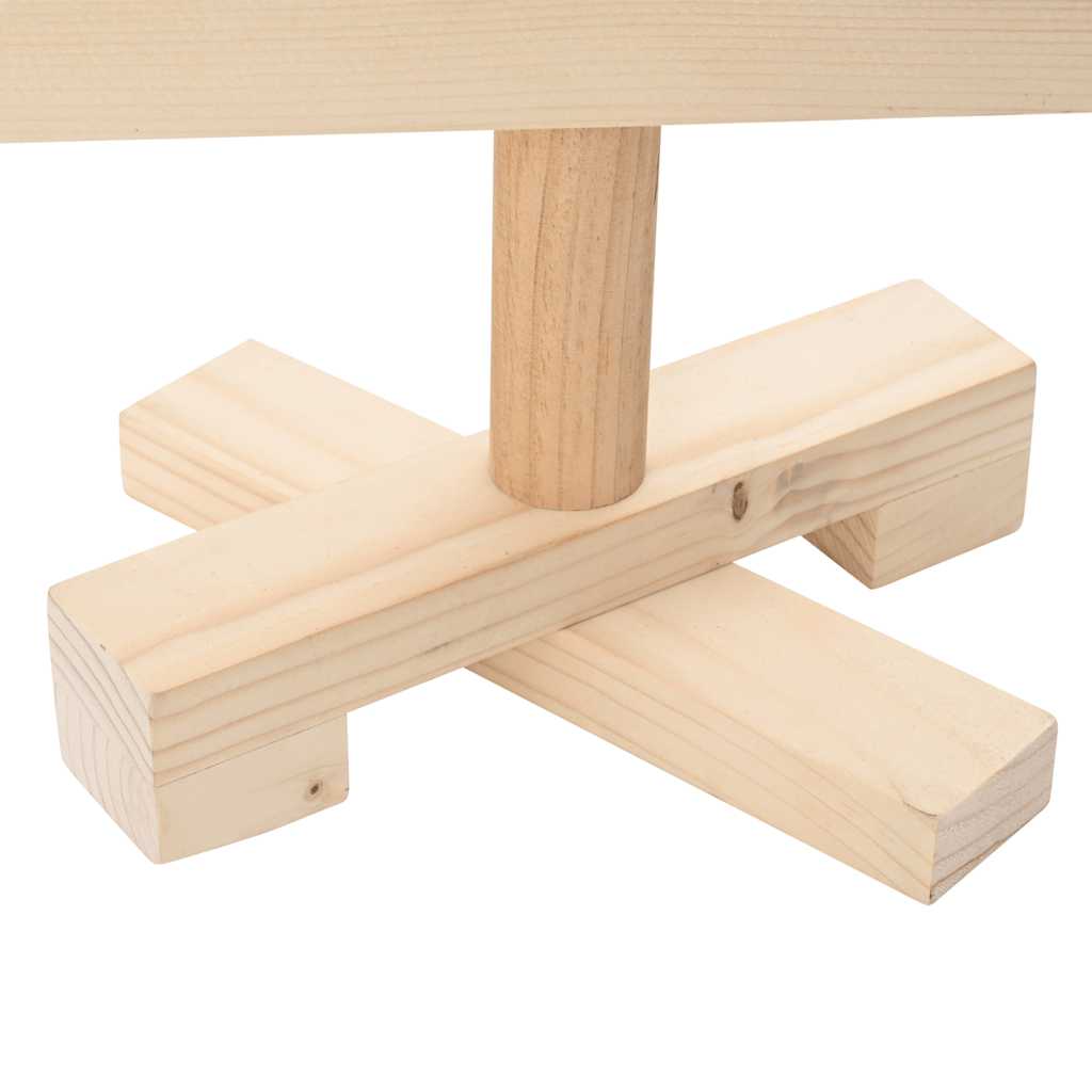 Albero di Natale Decorativo in Legno 90 cm Legno Massello Pino