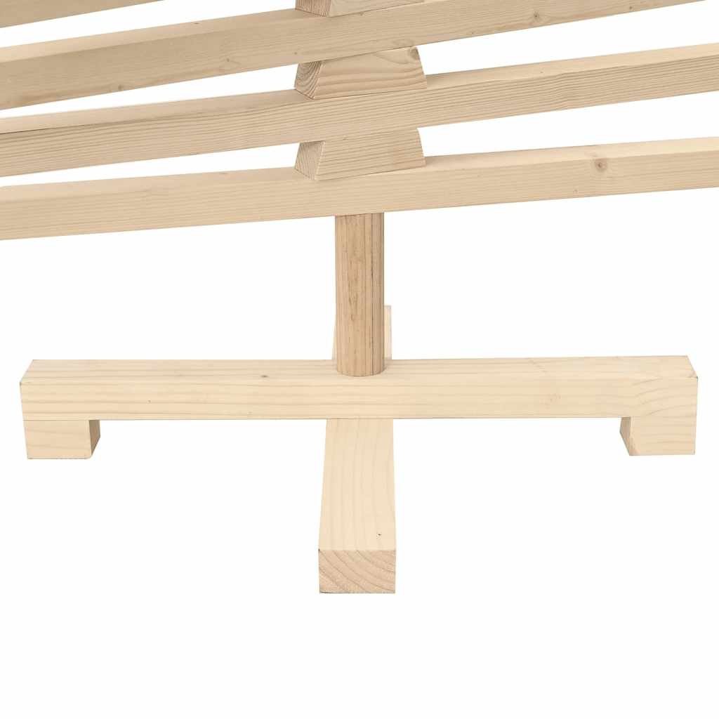 Albero di Natale Decorativo in Legno 120 cm Legno Massello Pino