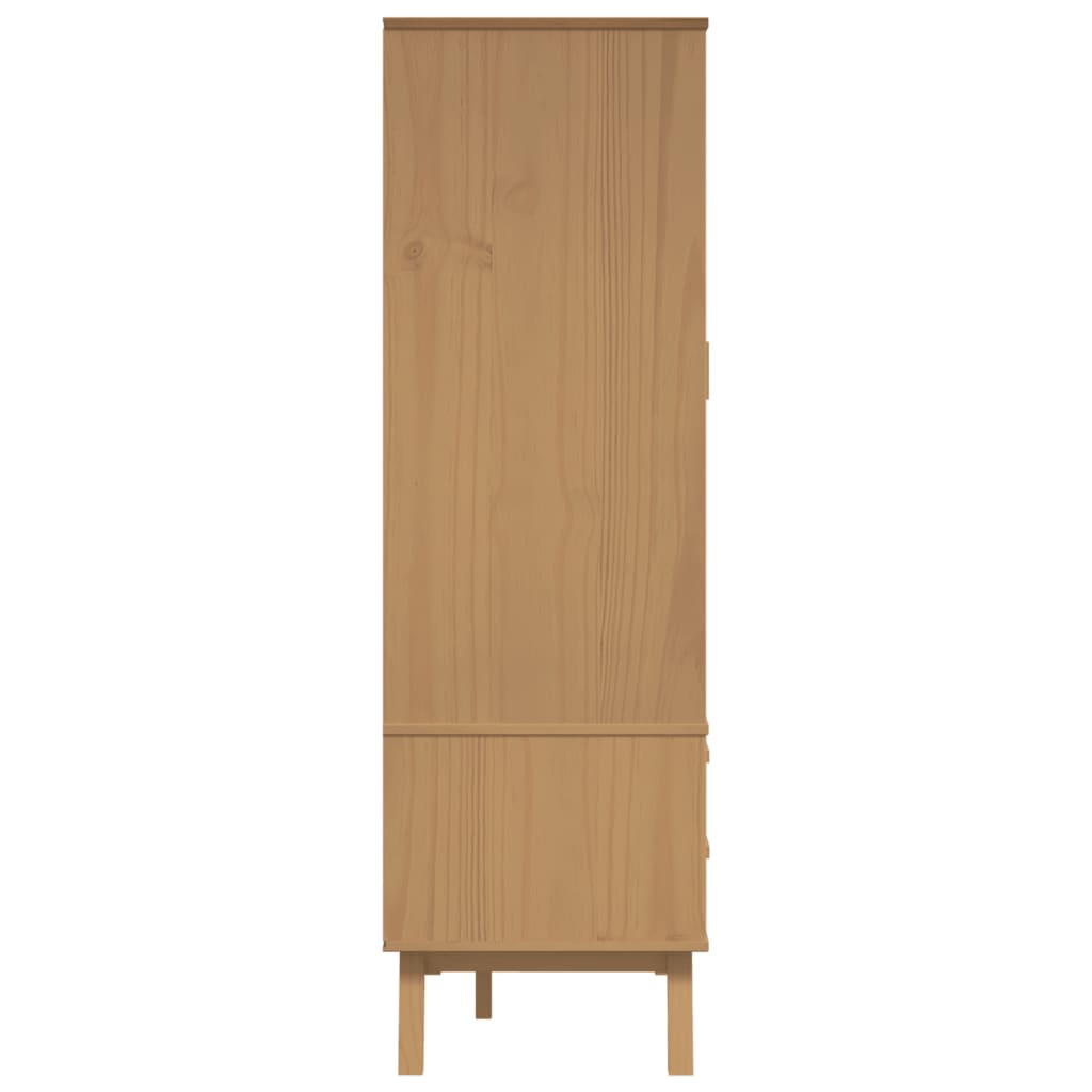 Armadio OLDEN Marrone 76,5x53x172 cm in Legno Massello di Pino | homemem39
