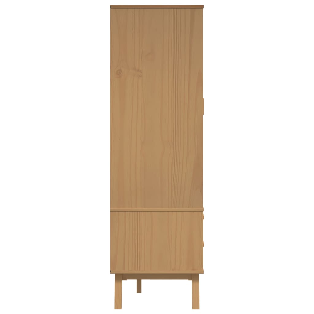 Armadio OLDEN Grigio e Marrone 76,5x53x172 cm Massello di Pino - homemem39