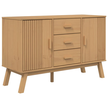 Credenza OLDEN Marrone 114x43x73,5 cm in Legno Massello di Pino - homemem39