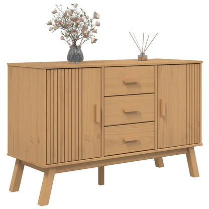 Credenza OLDEN Marrone 114x43x73,5 cm in Legno Massello di Pino - homemem39