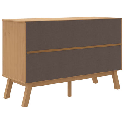 Credenza OLDEN Grigia e Marrone 114x43x73,5 cm Massello di Pino - homemem39
