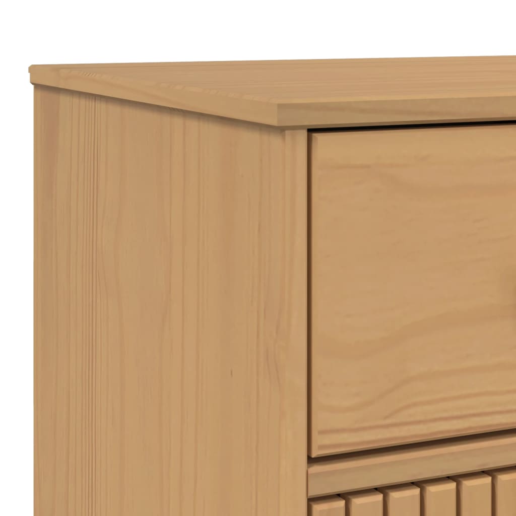 Credenza OLDEN Marrone 114x43x73,5 cm in Legno Massello di Pino - homemem39