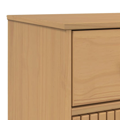 Credenza OLDEN Marrone 114x43x73,5 cm in Legno Massello di Pino - homemem39
