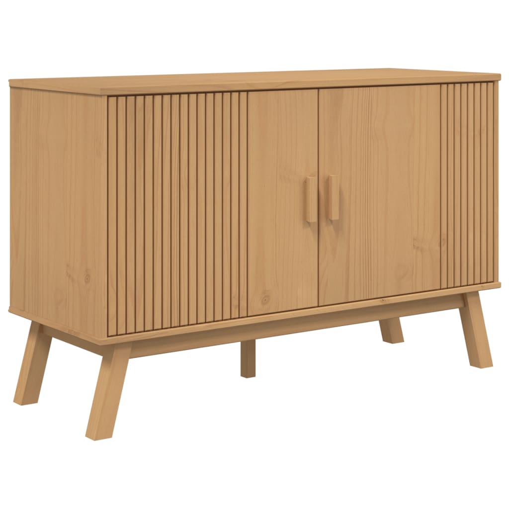 Credenza OLDEN Marrone 114x43x73,5 cm in Legno Massello di Pino - homemem39