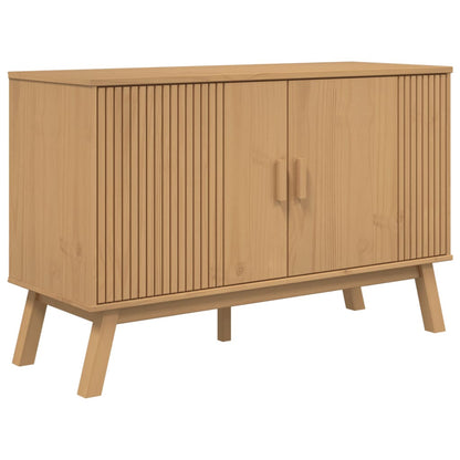 Credenza OLDEN Marrone 114x43x73,5 cm in Legno Massello di Pino - homemem39
