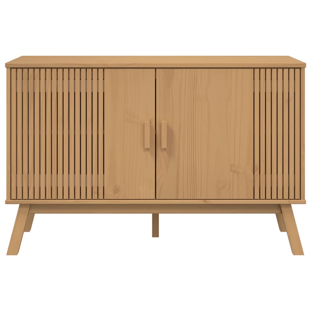 Credenza OLDEN Marrone 114x43x73,5 cm in Legno Massello di Pino - homemem39