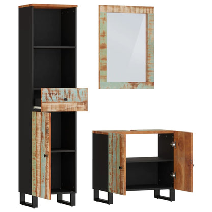 Set Mobili da Bagno 3 pz in Legno Massello di Recupero | homemem39