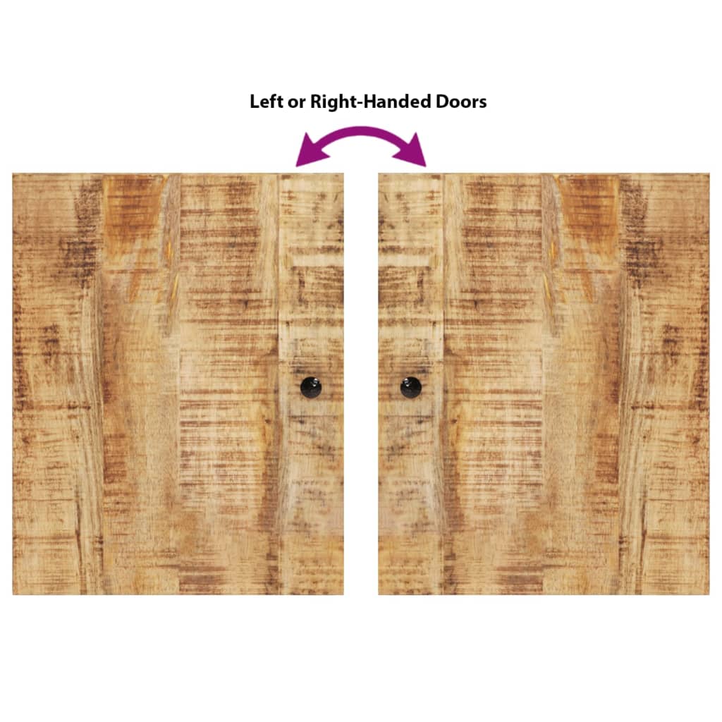 Set Mobili da Bagno 4 pz in Legno Massello di Mango | homemem39