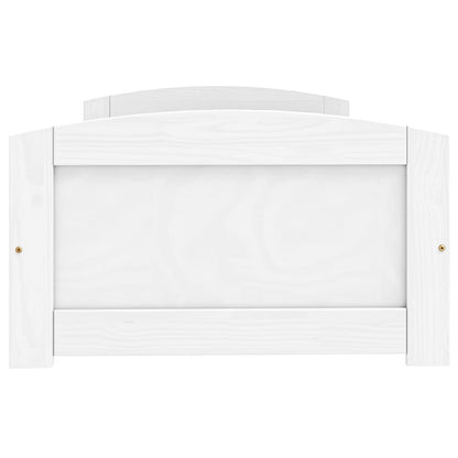 Dormeuse 2 Cassetti Bianca 90x200 cm Legno Massello Pino IRUN - homemem39