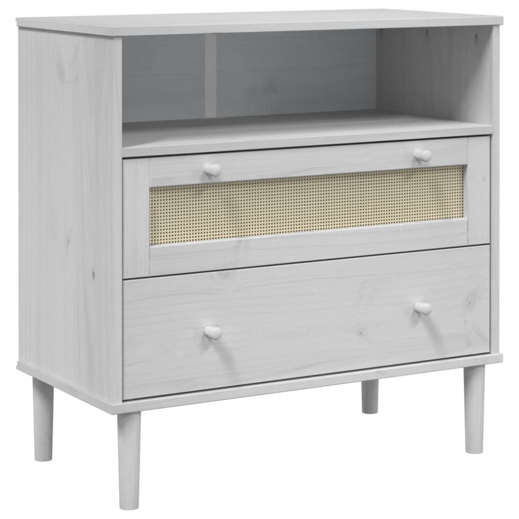 Credenza SENJA Aspetto Rattan Massello Pino